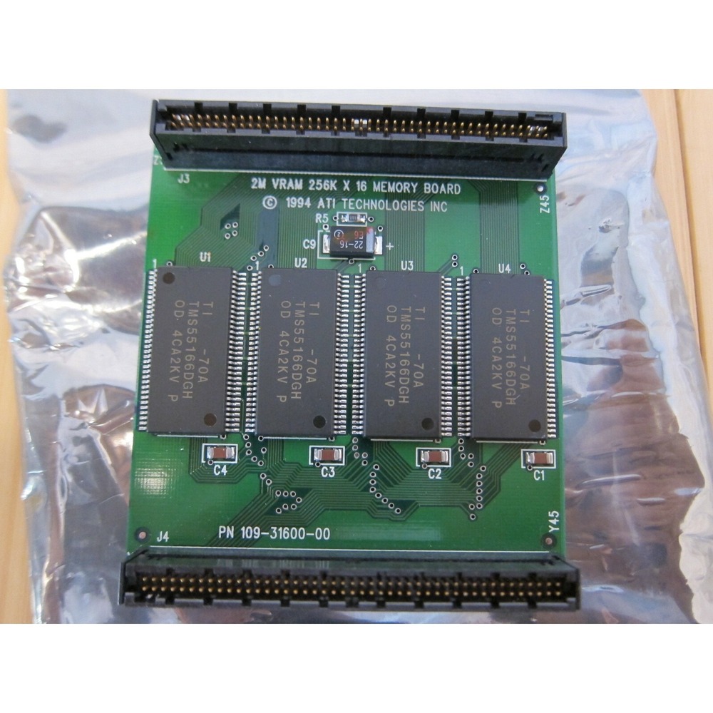NOS 1994 ATI 2MB VRAM Memory Board Video Storage Upgrade Module 109-31600-00 - Picture 2 of 6
